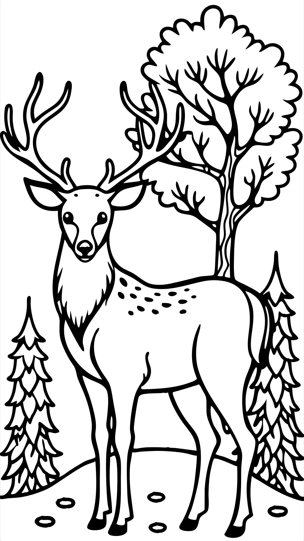 coloring page deer